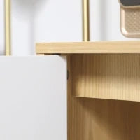 Mobile Multiuso Moderno in Truciolato e Legno di Pino con Ripiano Interno Regolabile su 3 Livelli, 77x35x77.5 cm