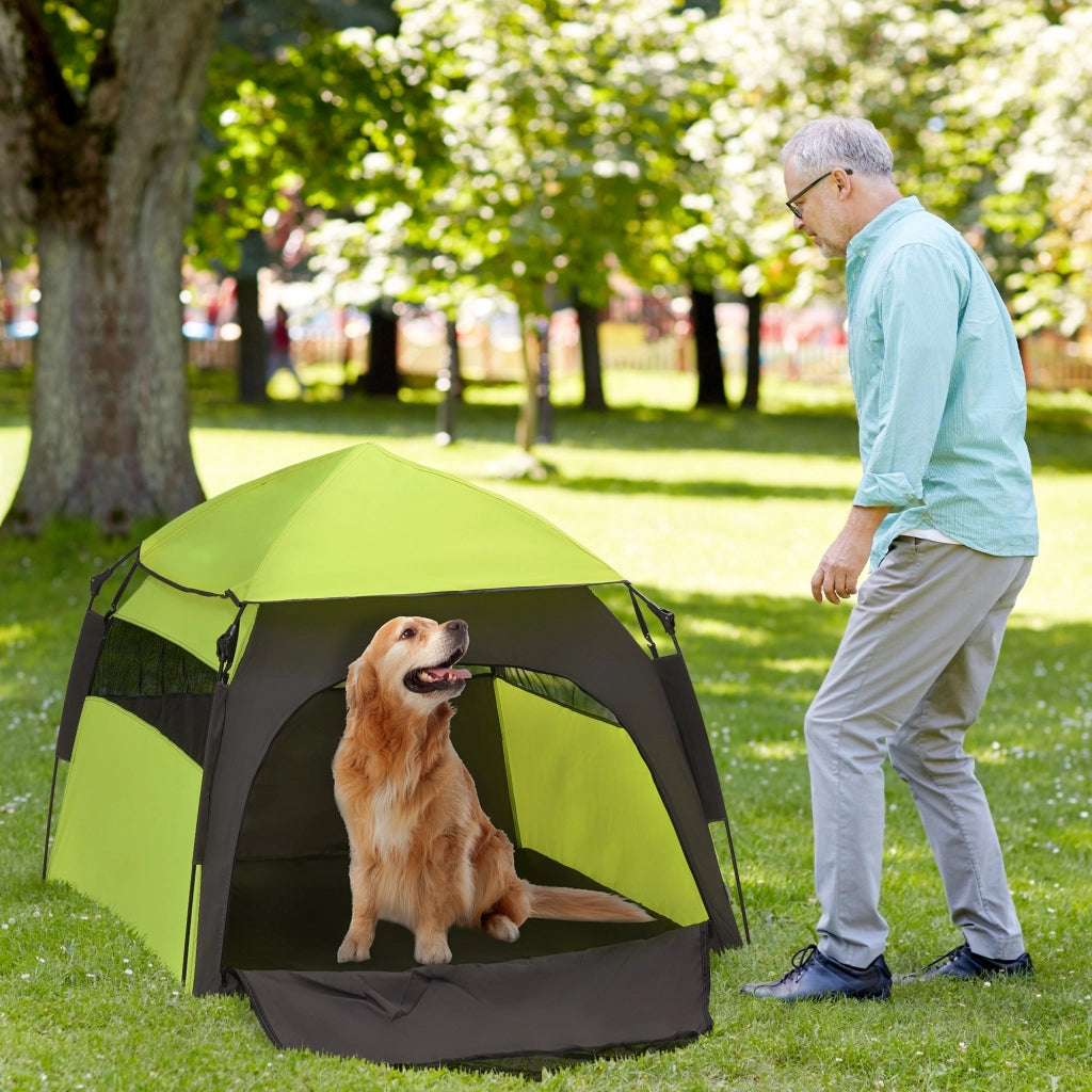 Casetta per Cani ¨C zephmum ¨C Verde e Nero 110x110x85 cm