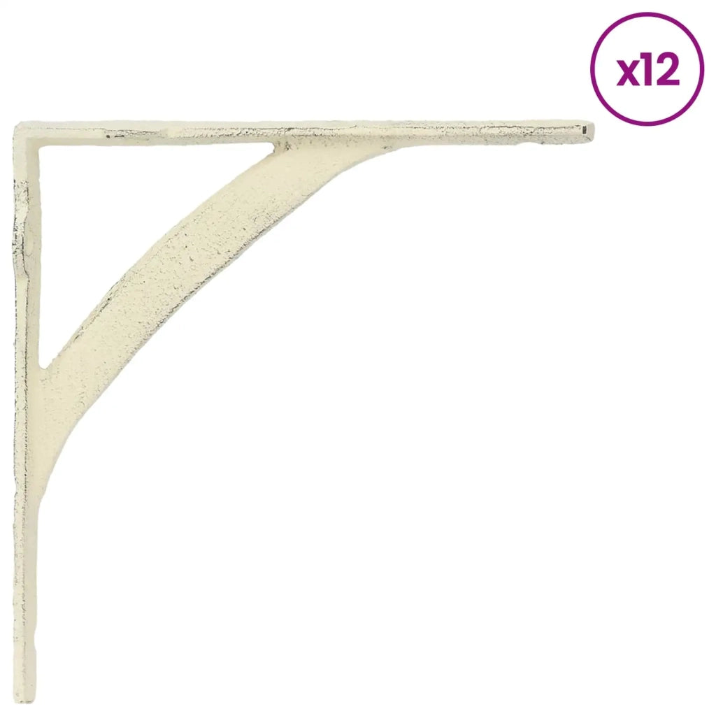Supporti per mensole da parete 12 pz Bianco Antico 42038882