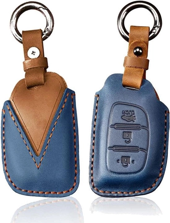Coprimozzi per Hyundai I10 I30 I40 IX20 Tucson Santa Elantra Kona Ioniq Sonata coprimozzo custodia chiavi telecomando custodia chiavi tasto di avvio blu