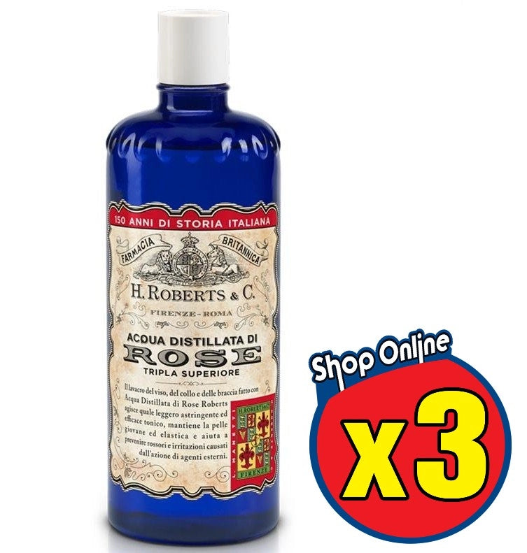 ACQUA ALLE ROSE ASTRINGENTE E TONICO RINFRESCANTE 3 X 300 ML