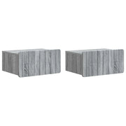 Mobiletto da notte a muro 2 pcs Grigio Sonoma 49 x 34,5 x 24 cm