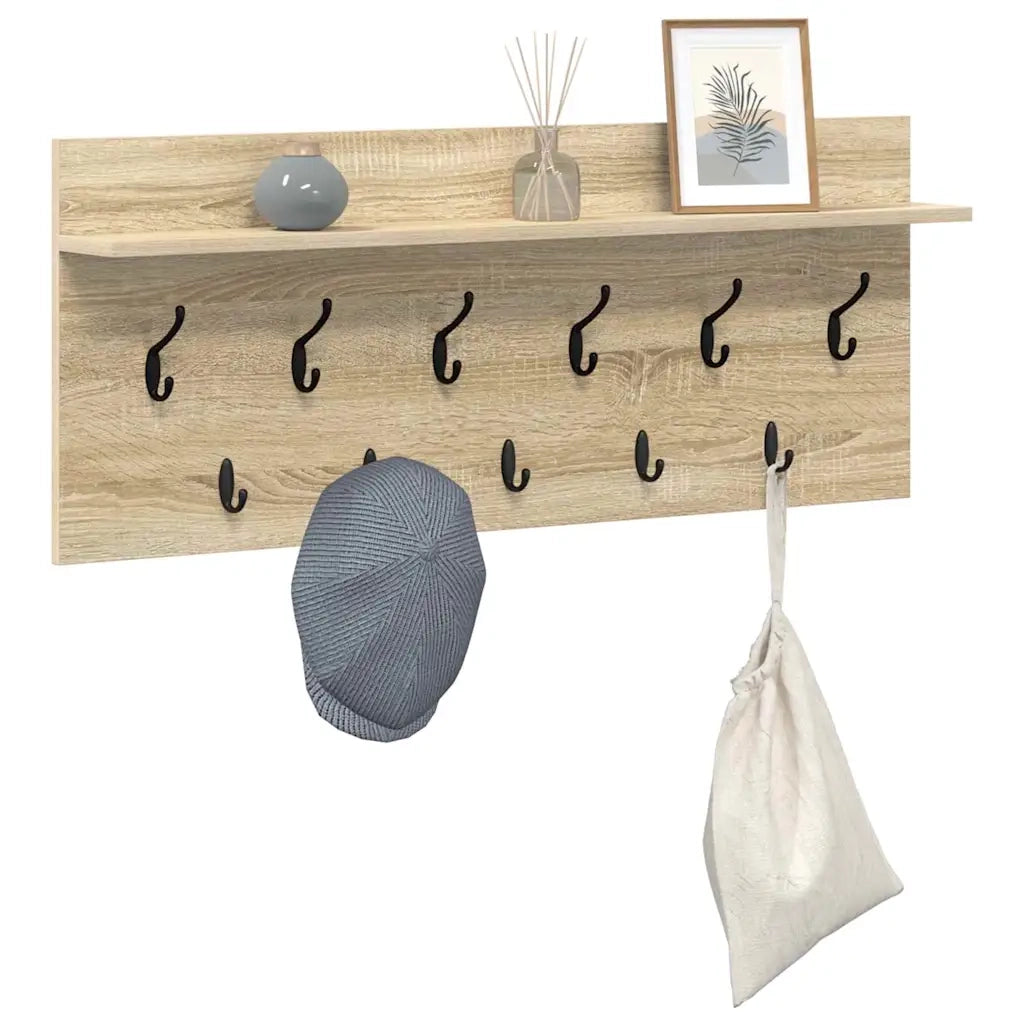 Appendiabiti a muro Rovere Sonoma 100 x 40 x 12 cm 874445