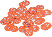 Etichette ronde numerate 50 pezzi - per apiario/ allevamento - accessori per apiario - materiale ABS resistente - etichette con buchi e numeri gravi