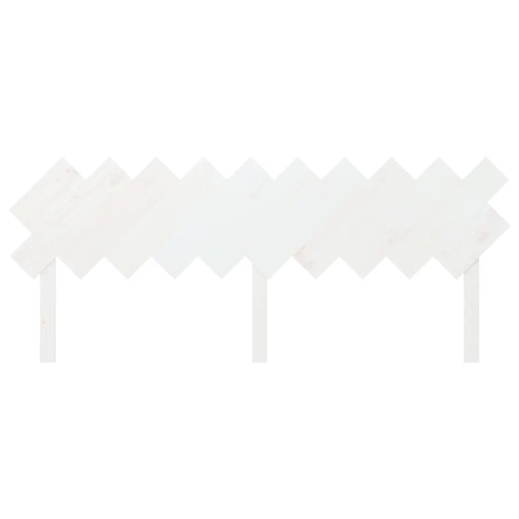 Testiera per Letto Bianca 196x3x80,5 cm Legno Massello di Pino 819241