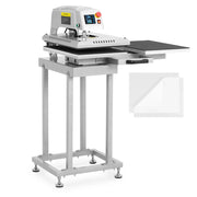 Pressa termica pneumatica doppia 40 x 60 cm con base in acciaio al carbonio argento metallizzato 14_0009776