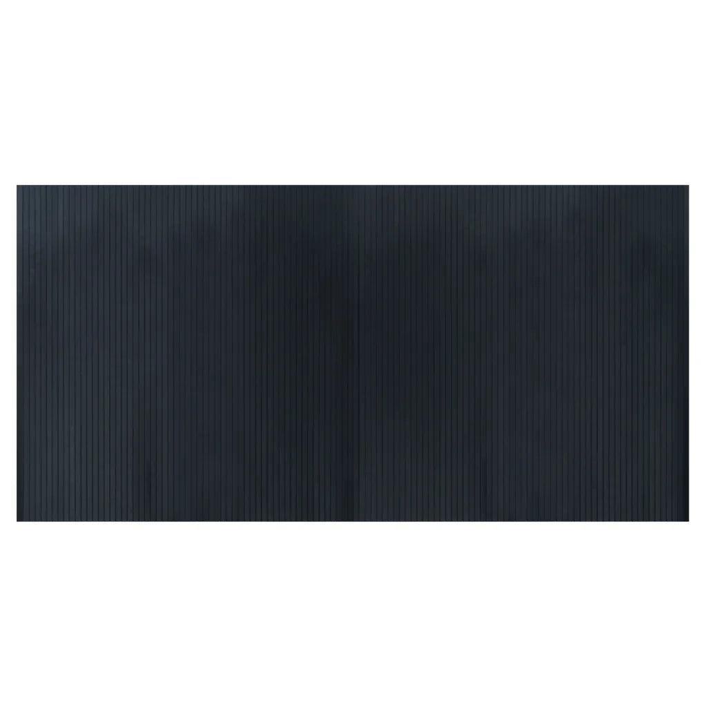 Tappeto Rettangolare Grigio 100x200 cm in Bambù 376808