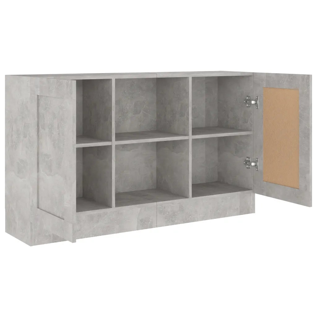 Credenza Grigio Cemento 120x30,5x70 cm in Legno Multistrato 802781