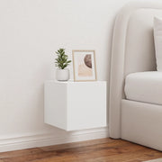 Mobile TV a Parete con Luci LED Bianco 30,5x35x30 cm