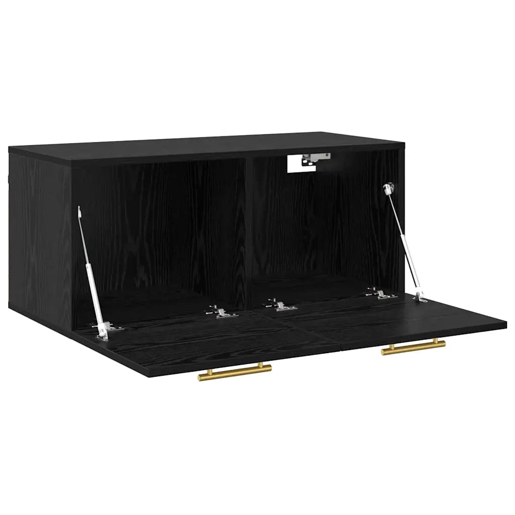Armadietto a muro Rovere nero 80 x 36.5 x 35 cm