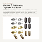 Capsule a Viti 16 Stuks - Ferro a Guscio - Cinture in Gomma - Cinture per Scarpe - 4 Colori - 18x8mm