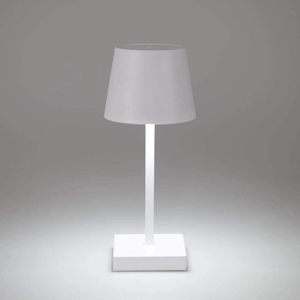 Lampada Touch da Tavolo Bianca Ricaricabile USB con Luce Dimmerabile 10.5x26.5cm