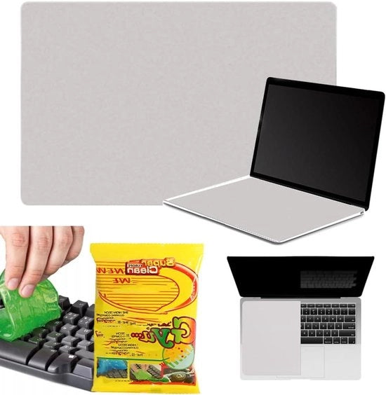 Pulitore schermo per laptop - Set di pulitore e gel - Protezione contro la sporco - Adatto per MacBook Pro e MacBook Air - 13 e 14 pollici
