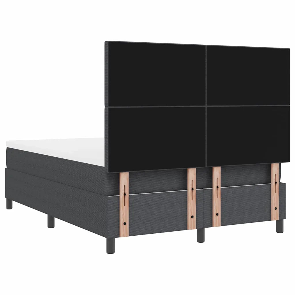 Letto a Sorgente LED Grigio Scuro e Bianco 140 x 190 cm 3337644