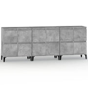 Buffet credenza cassettiera armadio mobile contenitore organizer per cucina soggiorno salotto 3 pezzi 60 x 35 x 70 cm legno ingegnerizzato grigio 02_0037117