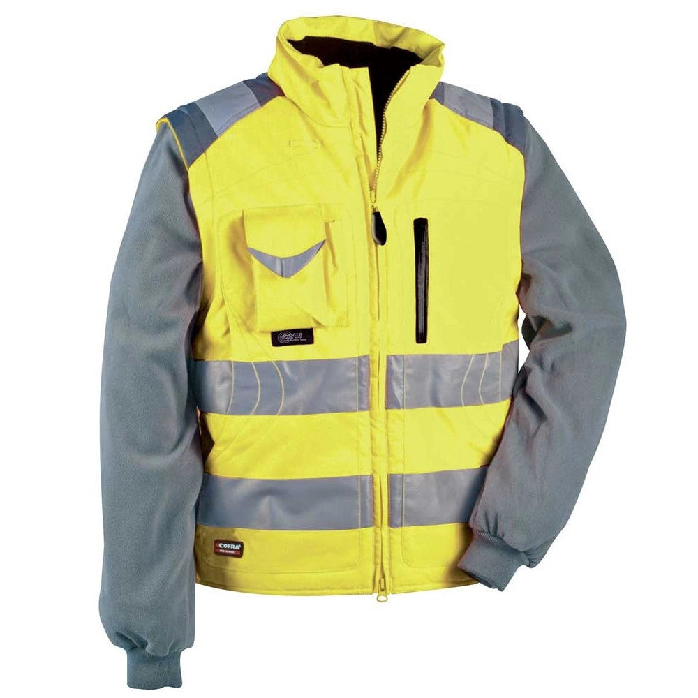 Trade Shop - Gilet Imbottito Signal Cofra Catarifrangente Da Lavoro Antinfortunistica Giubbin - Giallo   56