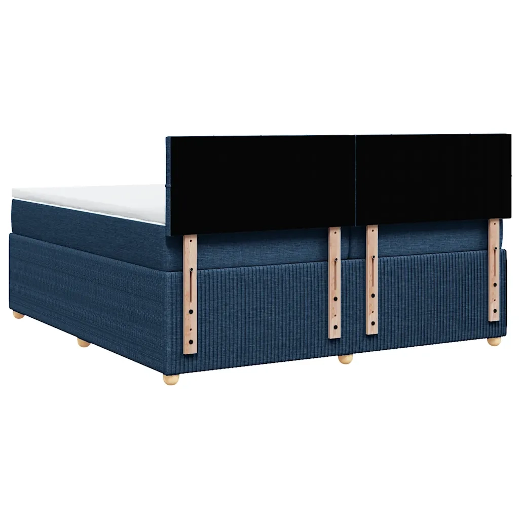 Giroletto a Molle con Materasso Blu 200x200 cm in Tessuto 3289869