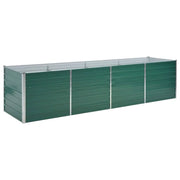 Fioriere | Cassetta per fiori | Letto Rialzato Giardino in Acciaio Zincato 320x80x77 cm Verde