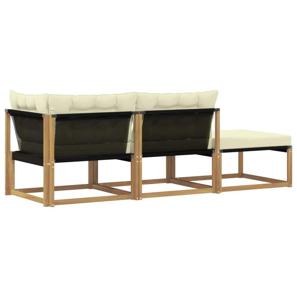 Salotto da Giardino-Divano componibile Sezionale con cuscino Bianco 241,5 x 83 x 73 cm 761391
