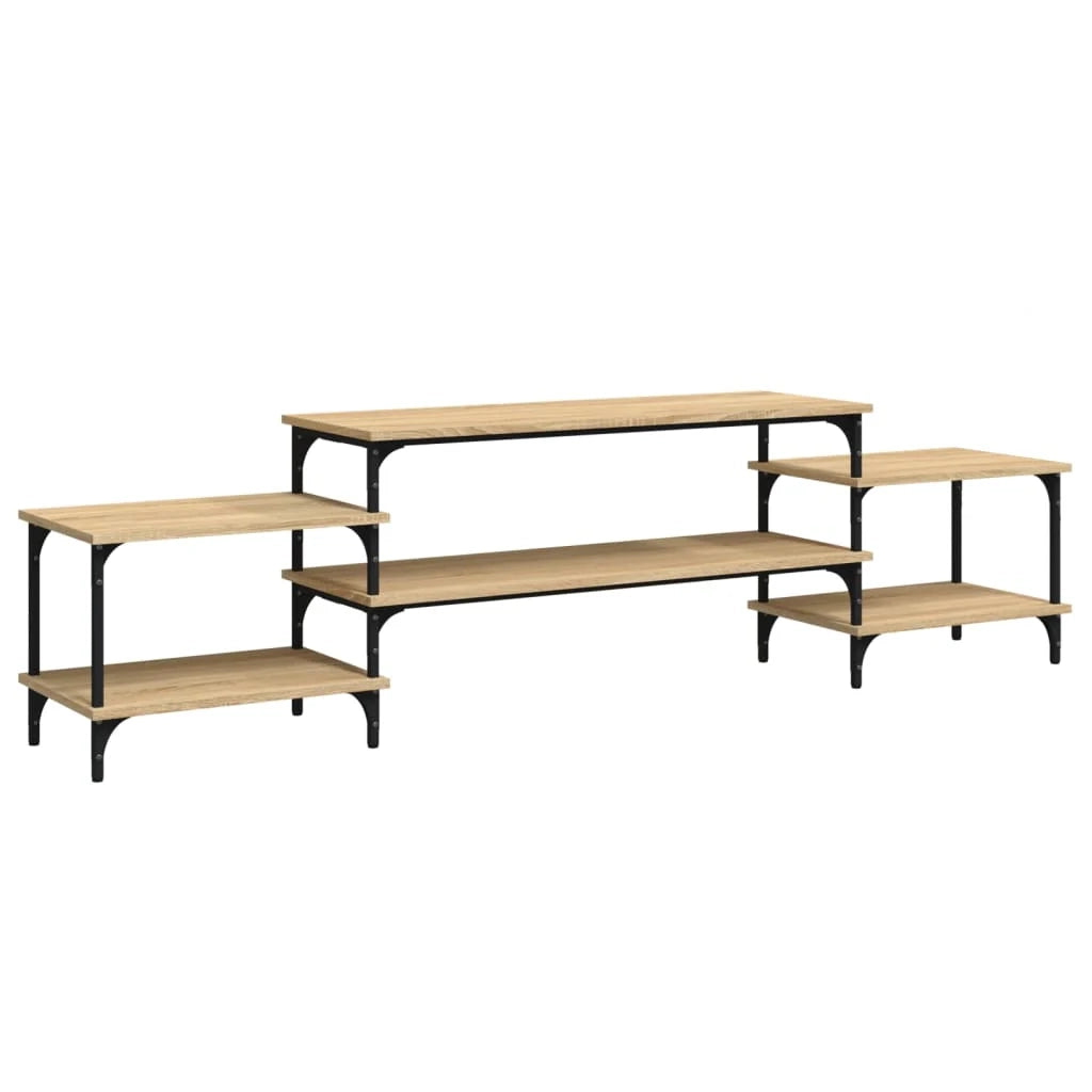 Mobile TV multimediale mensola TV credenza TV sala da pranzo soggiorno camera da letto rovere Sonoma 197 x 35 x 52 cm legno ingegnerizzato marrone 02_0027514