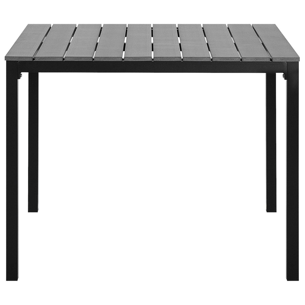 Tavolo da giardino in alluminio grigio e Nero resistente agli agenti atmosferici moderno