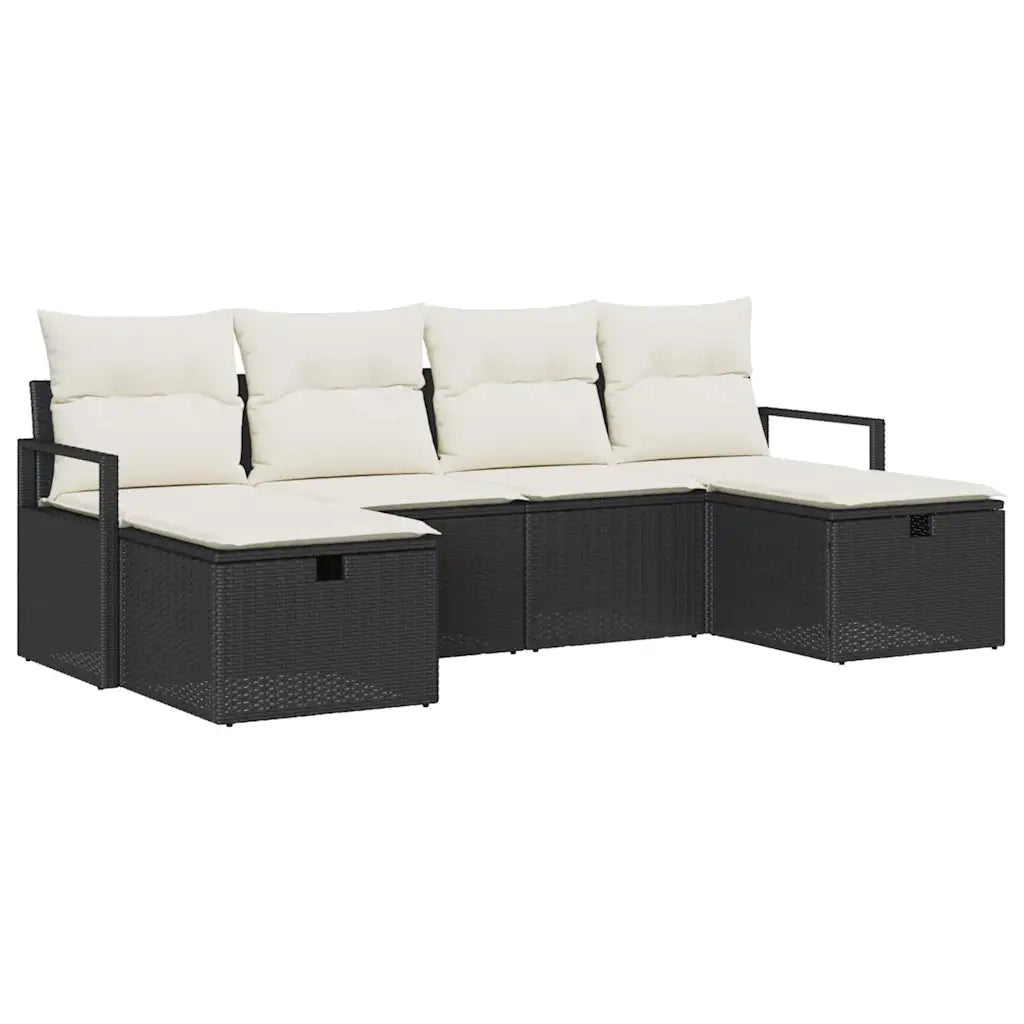 Set di divani con cuscino 5 pcs polyrattan
