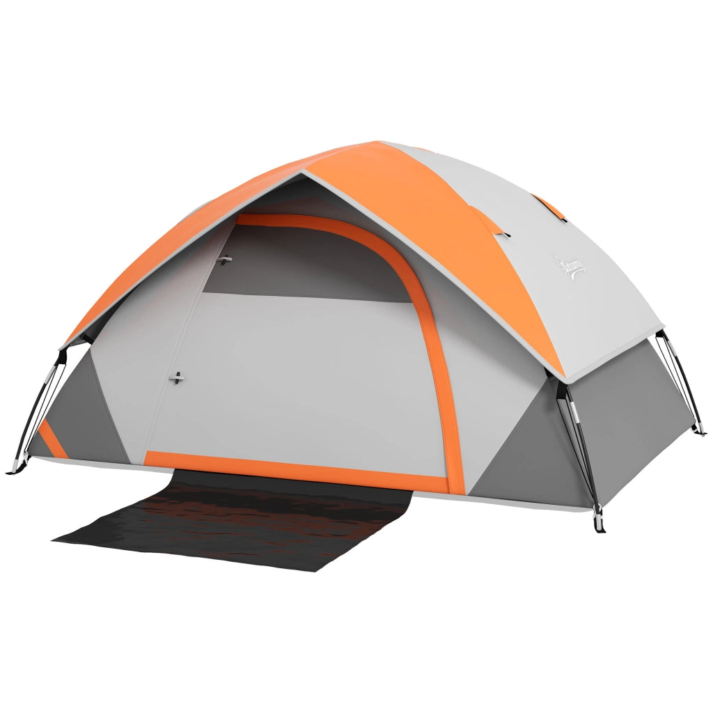 Tenda a cupola per 2 persone ¨C zephmum ¨C grigio+rosso ruggine
