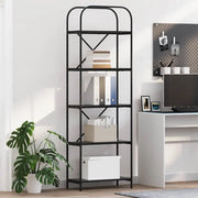 Libreria-Scaffale per Libri-Mobile di Stoccaggio Rovere Nero 60 x 30 x 183 cm Legno multistrato 329817