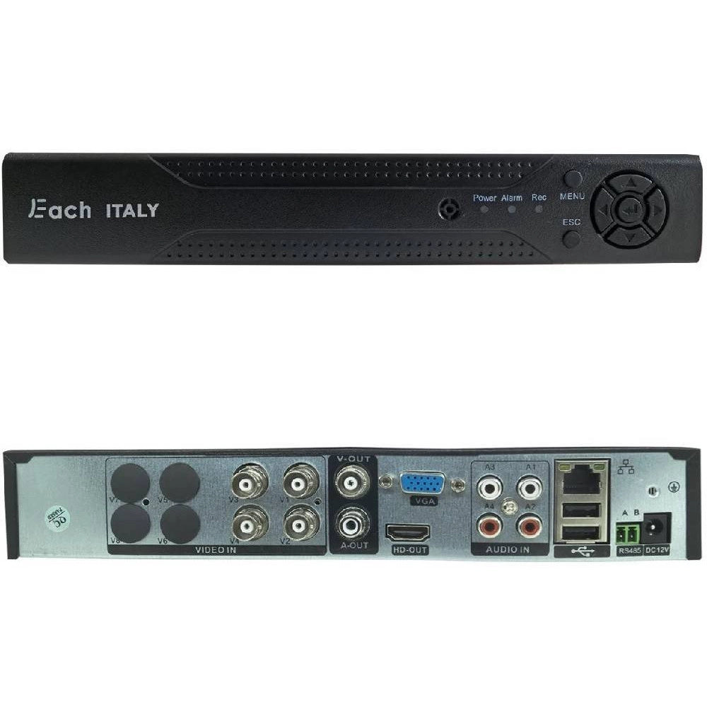 Trade Shop - Kit Dvr Videosorveglianza Hdmi 4 Telecamere Ir 4 Canali Bnc Completo 5504h-4-b -