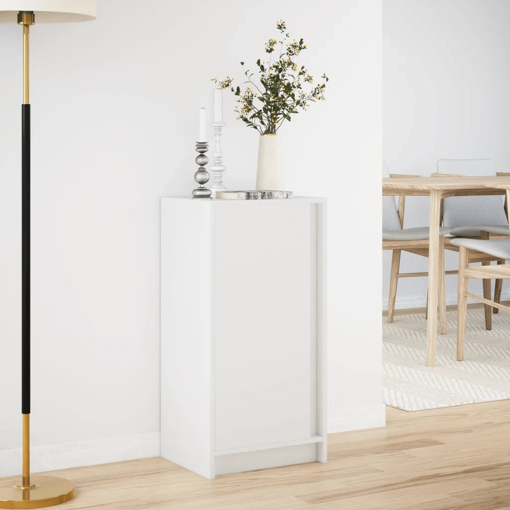 Credenza con LED Bianca 42,5x34x85 cm in Legno Multistrato