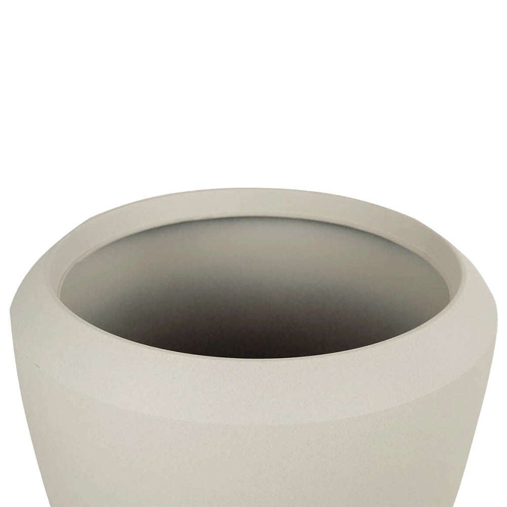 Vaso in plastica HDPE poliresina alta densità per piante Conchino Beige h 39,5