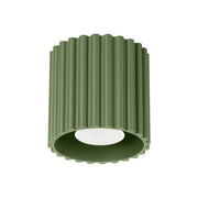 Spot soffitto tondo VISTAO Pure Lume verde oliva GU10 10cm