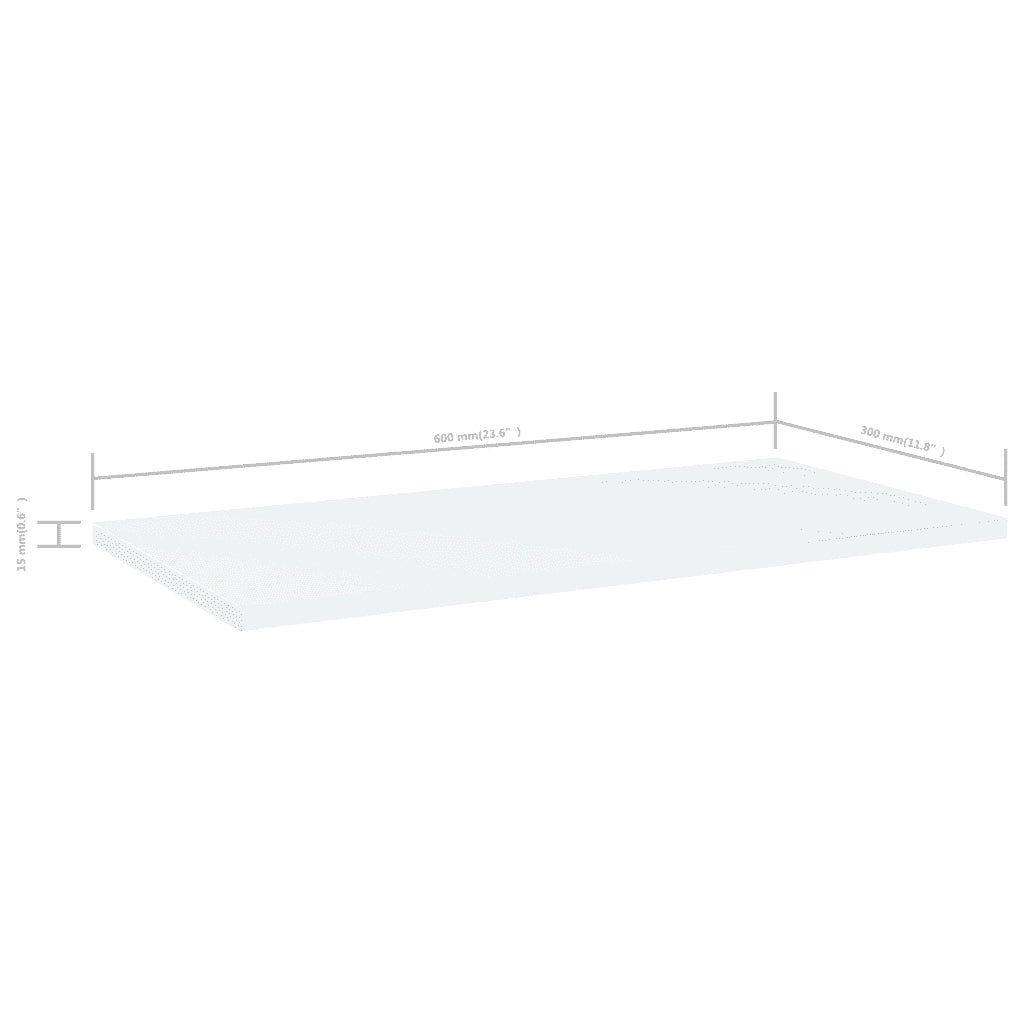 Ripiani per Libreria 4 pz Bianchi 60x30x1,5 cm Truciolato cod mxl 55495