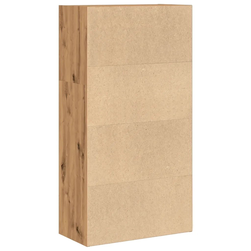 Libreria-Scaffale per Libri-Mobile di Stoccaggio Rovere Artigianale 60x30x114 cm in Legno Multistrato