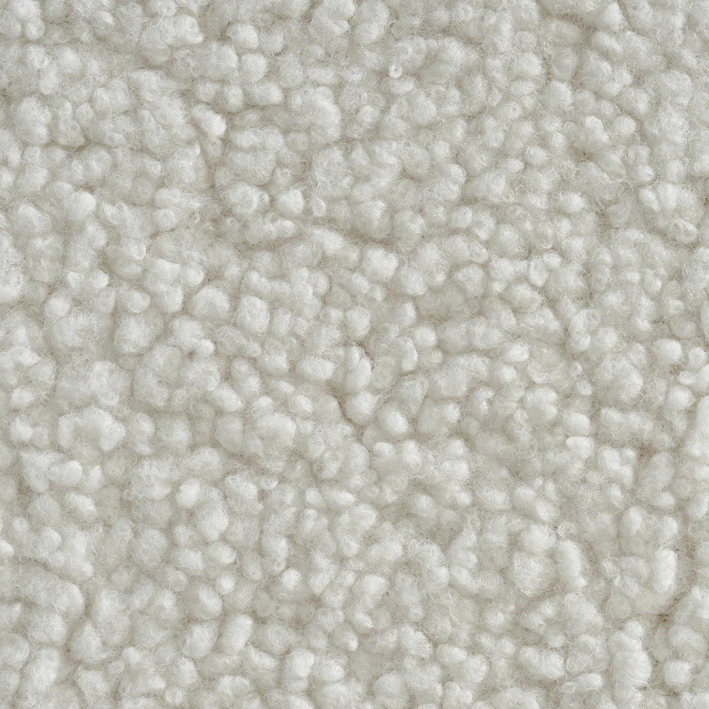 Pouf contenitore con coperchio sollevabile, in tessuto e piedi in legno, stile nordico bianco 106 × 51 × 33 cm