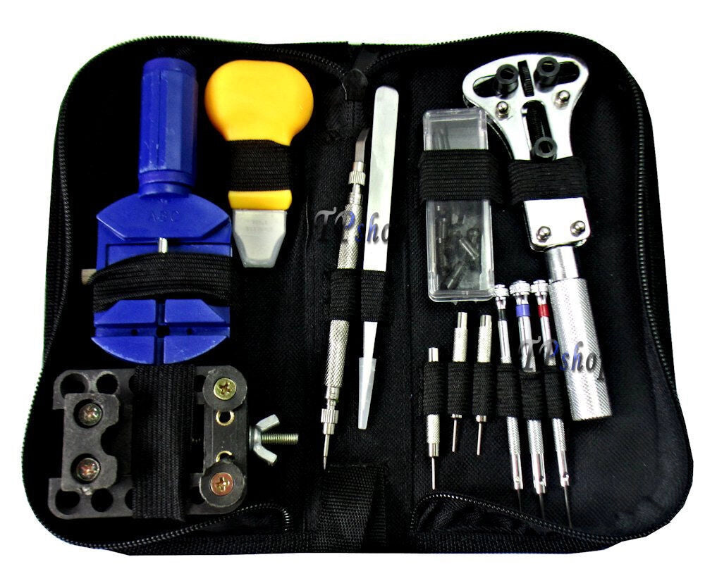 KIT RIPARAZIONE MANUTENZIONE RIPARA OROLOGI APRICASSE MAGLIE BORSELLO 13PZ