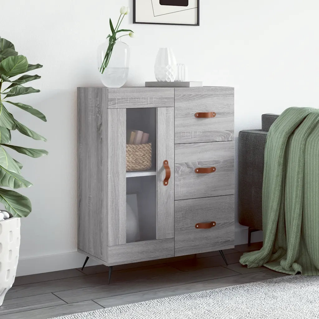 Credenza Grigio Sonoma 69,5x34x90 cm in Legno Multistrato 828018