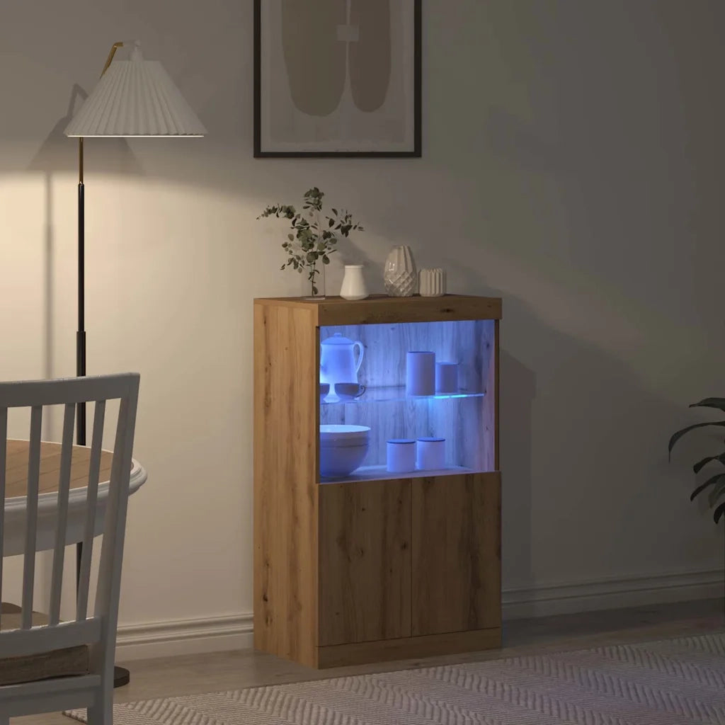 Credenza | Madia LED Marrone 60 x 37 x 100 cm Legno multistrato