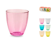 Bicchieri linea in vetro colorato cl 28 - set 6 pezzi
