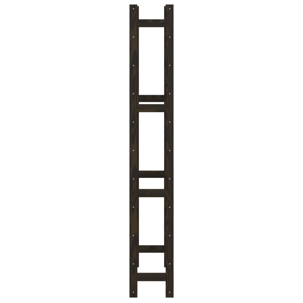Portabottiglie per 77 Bottiglie Nero Legno Massello di Pino 373405