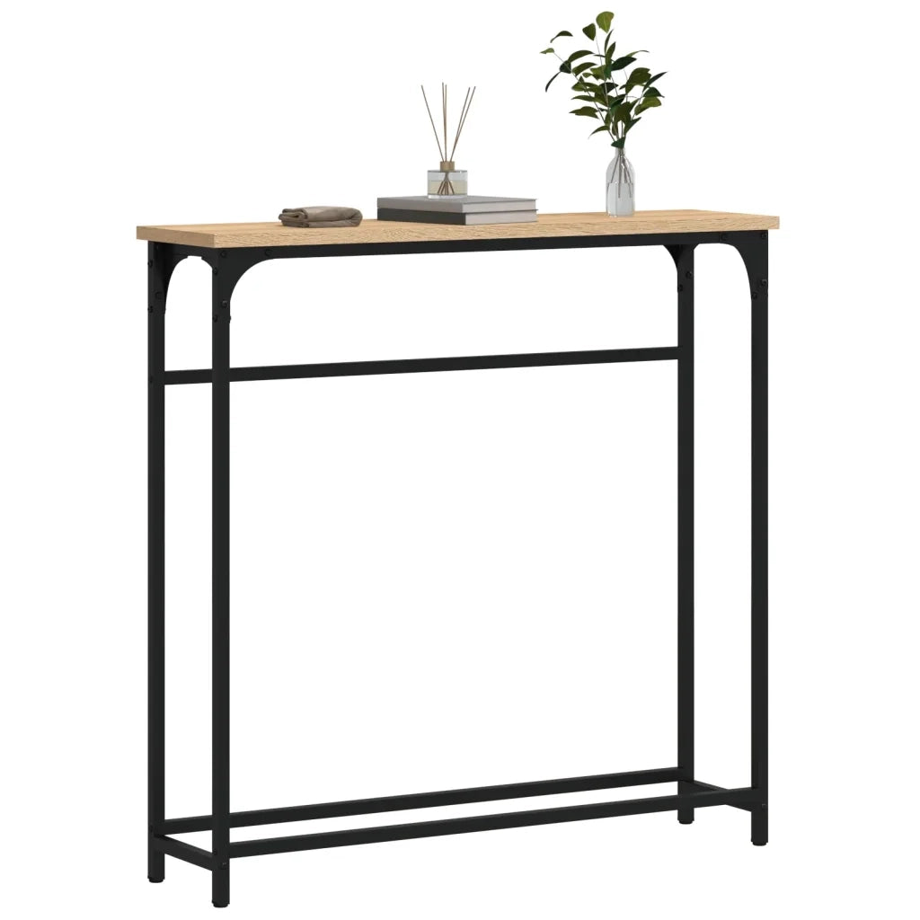 Tavolo Consolle Rovere Sonoma 75x19,5x75 cm Legno Agglomerato 834136