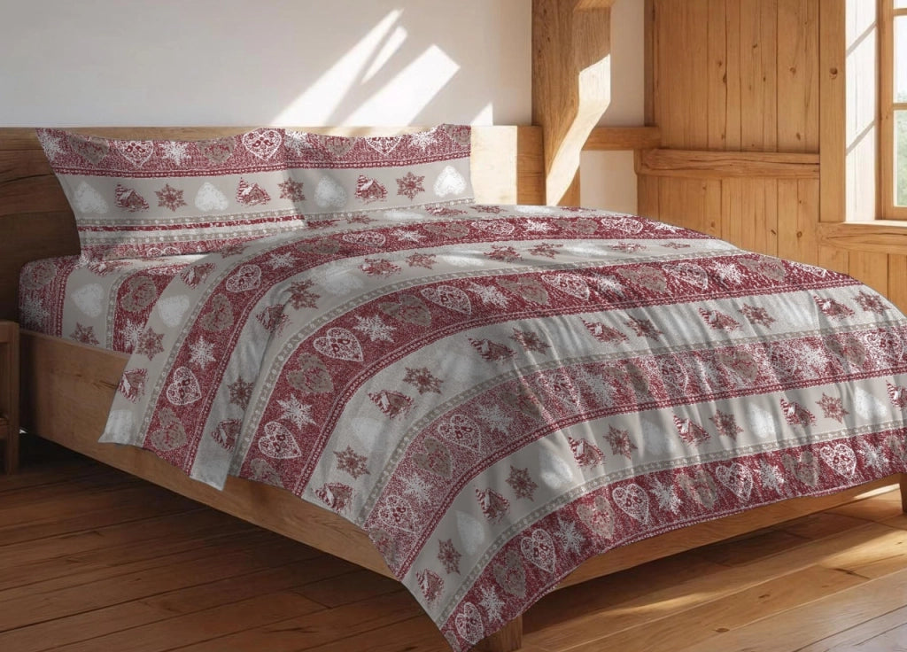 Sacco Copripiumino In 100% Cotone Made Italy Disegno Stelvio - Piazza E Mezza - Stelvio