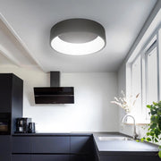 Trade Shop - Plafoniera Tonda Lampada Soffitto Parete Led 42w Cct 3000k 4000k Luce 60cm 230v - Nero