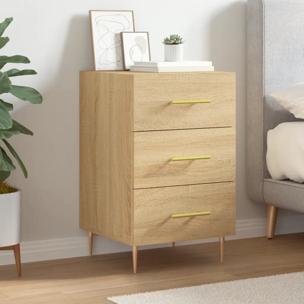 Comodino | Armadio da Notte | Mobiletto da notte Rovere Sonoma 40x40x66 cm in Legno Multistrato