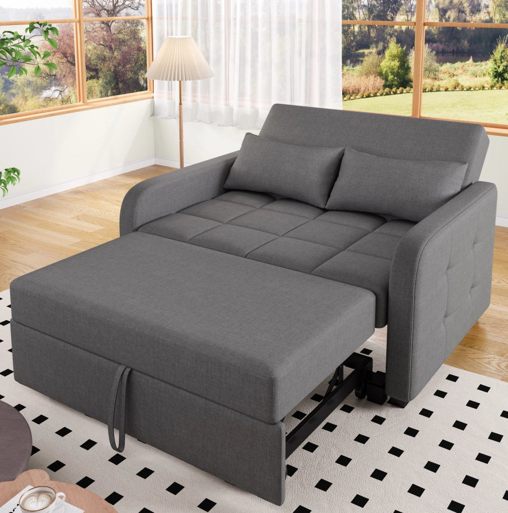 Divano letto pieghevole grigio antico 127x180 cm