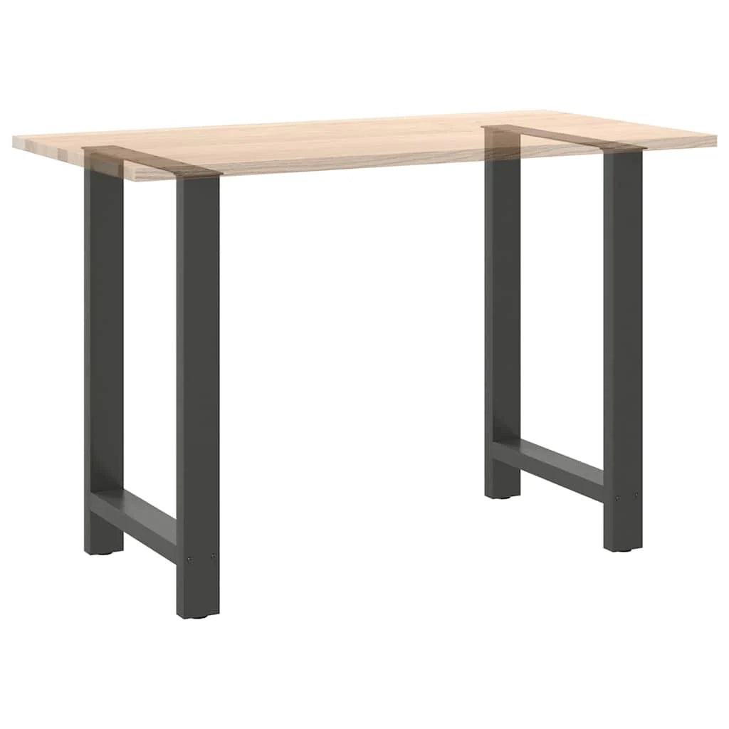 Set di 2 gambe quadrate per tavolo da bar 60 x 90 cm stabilità regolabile stile moderno acciaio antracite 02_0057574