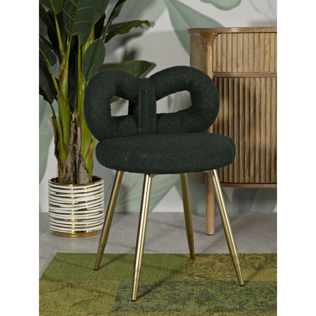 Sedia Fiocco 2, Verde, MDF, 40x40x67 cm