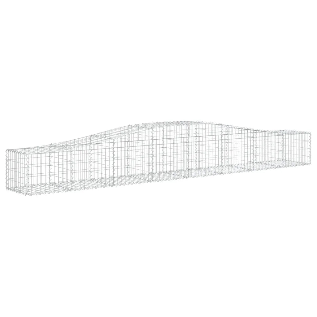 Cesti Gabbioni ad Arco 20 pz 400x50x40/60 cm Ferro Zincato 3145927