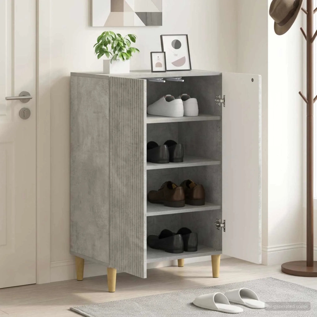 Mobile per scarpe ARNHEM 59,5 x 39,5 x 90 cm Grigio Cemento 896648