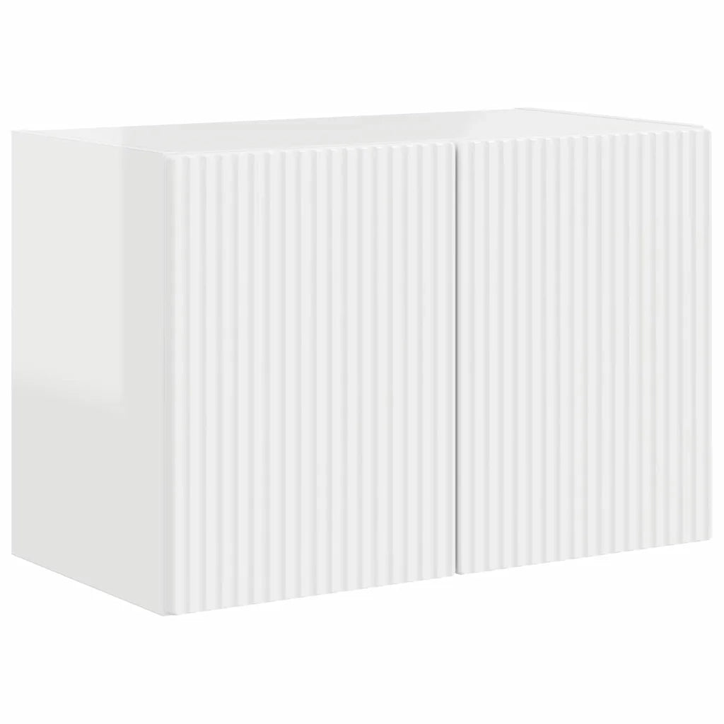 Mobile TV da parete-Mobile TV a Muro-Credenza TV Bianco Lucido 59,5 x 31 x 40 cm